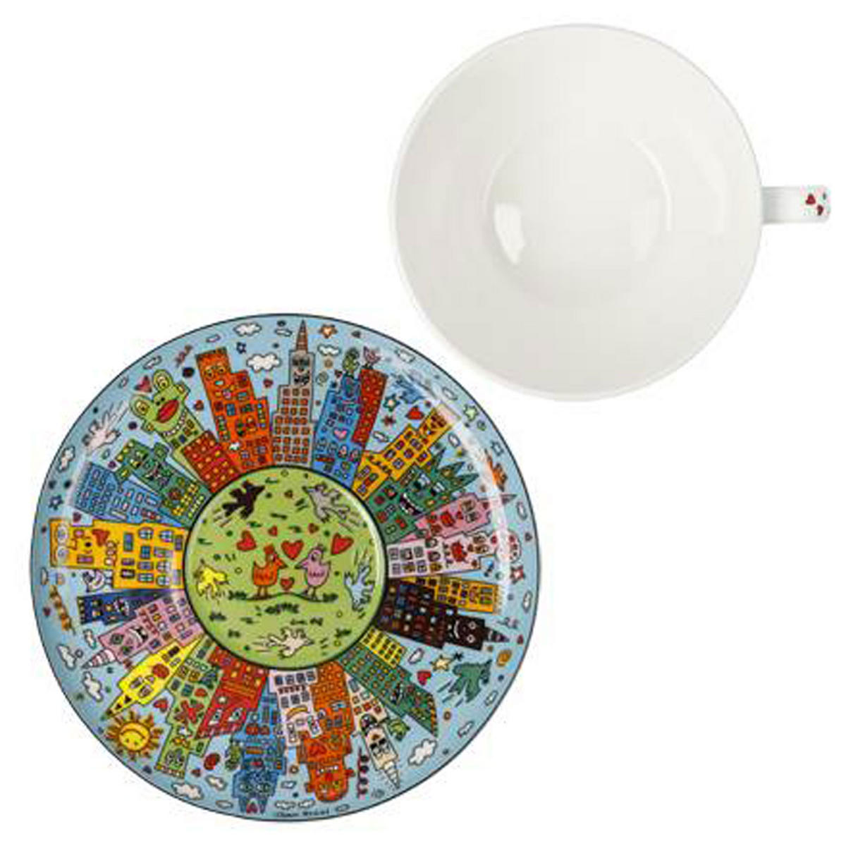 MILCHKAFFEETASSE James Rizzi My New York City Day, Fine Bone China - Multicolor, Keramik (0.35L) - Goebel
