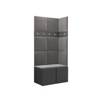 GARDEROBEN-SET Orion I - Graphitfarben/Grau, Holzwerkstoff/Kunststoff (84/186/46cm) - MIRJAN24