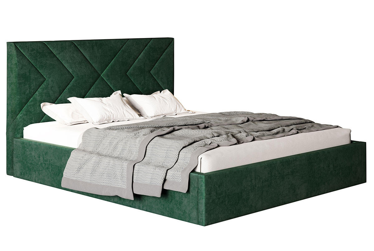 BETT Einzelbett OLDO 1 Hydrophobes Gewebe Flaschengrün 120x200 cm - Grün, Textil (120/200cm) - Sepro Meble