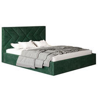 BETT Einzelbett OLDO 1 Hydrophobes Gewebe Flaschengrün 120x200 cm - Grün, Textil (120/200cm) - Sepro Meble