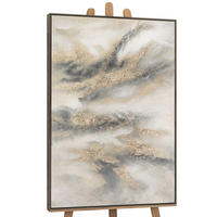 GEMÄLDE Wolkenmelodie Schattenfugenrahmen Grau 140x100 cm - Grau, Holz (140/100cm) - YS-art gallery