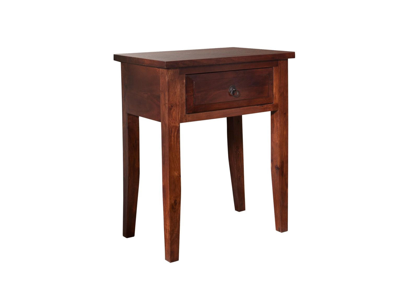 BEISTELLTISCH Akazie 60x40x75 nougat lackiert OXFORD #907 - Dunkelbraun, Holz (40/60/75cm) - Massivmoebel24