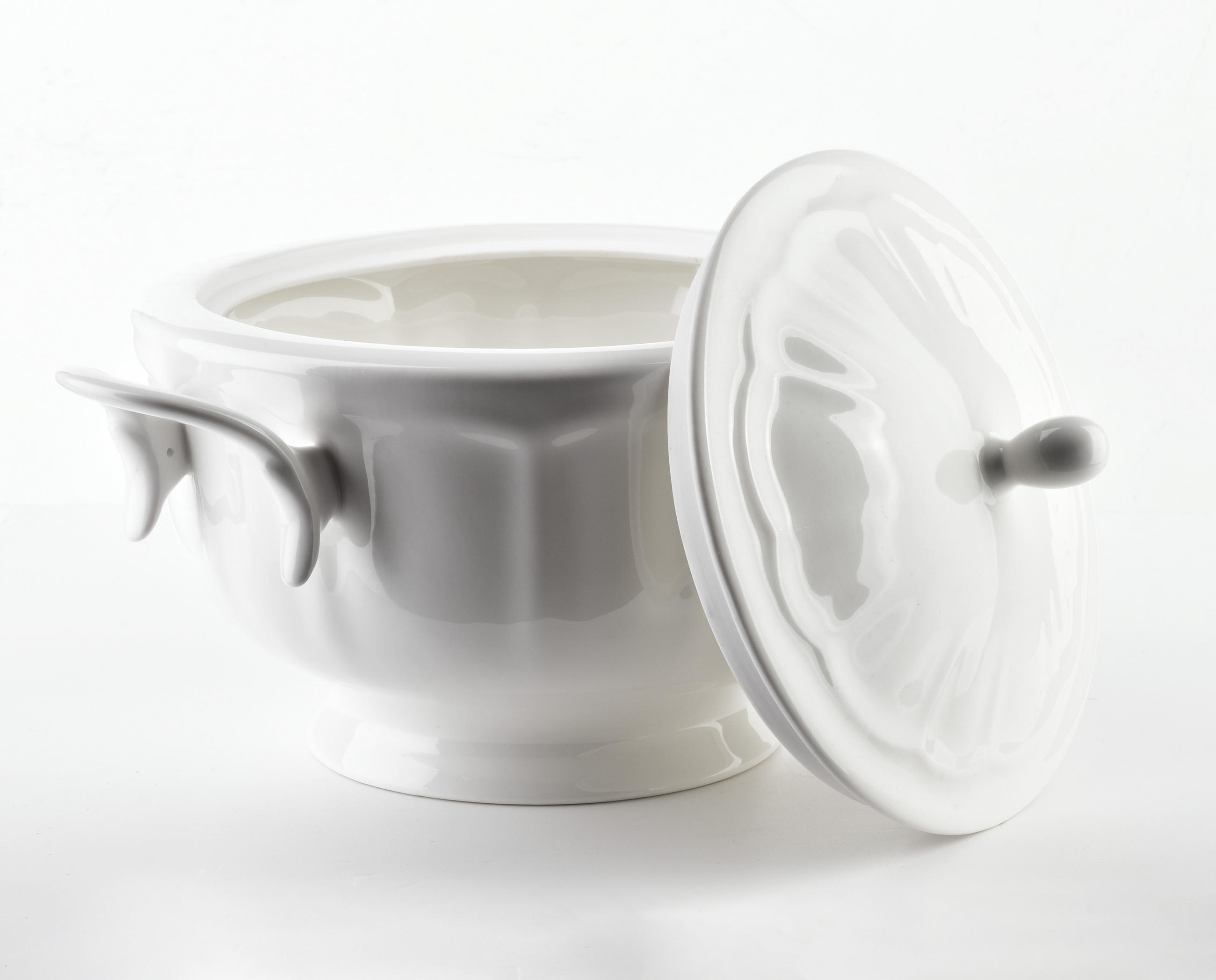 SUPPENTOPF Hella Weiß 29.5/22/19.5 cm Keramik - Weiß, Keramik (22cm) - Mondex