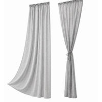 GARDINEN Leinenoptik 140 x 225 cm Dunkelgrau 1 Stück - Dunkelgrau, Kunststoff (140/225cm) - Woltu