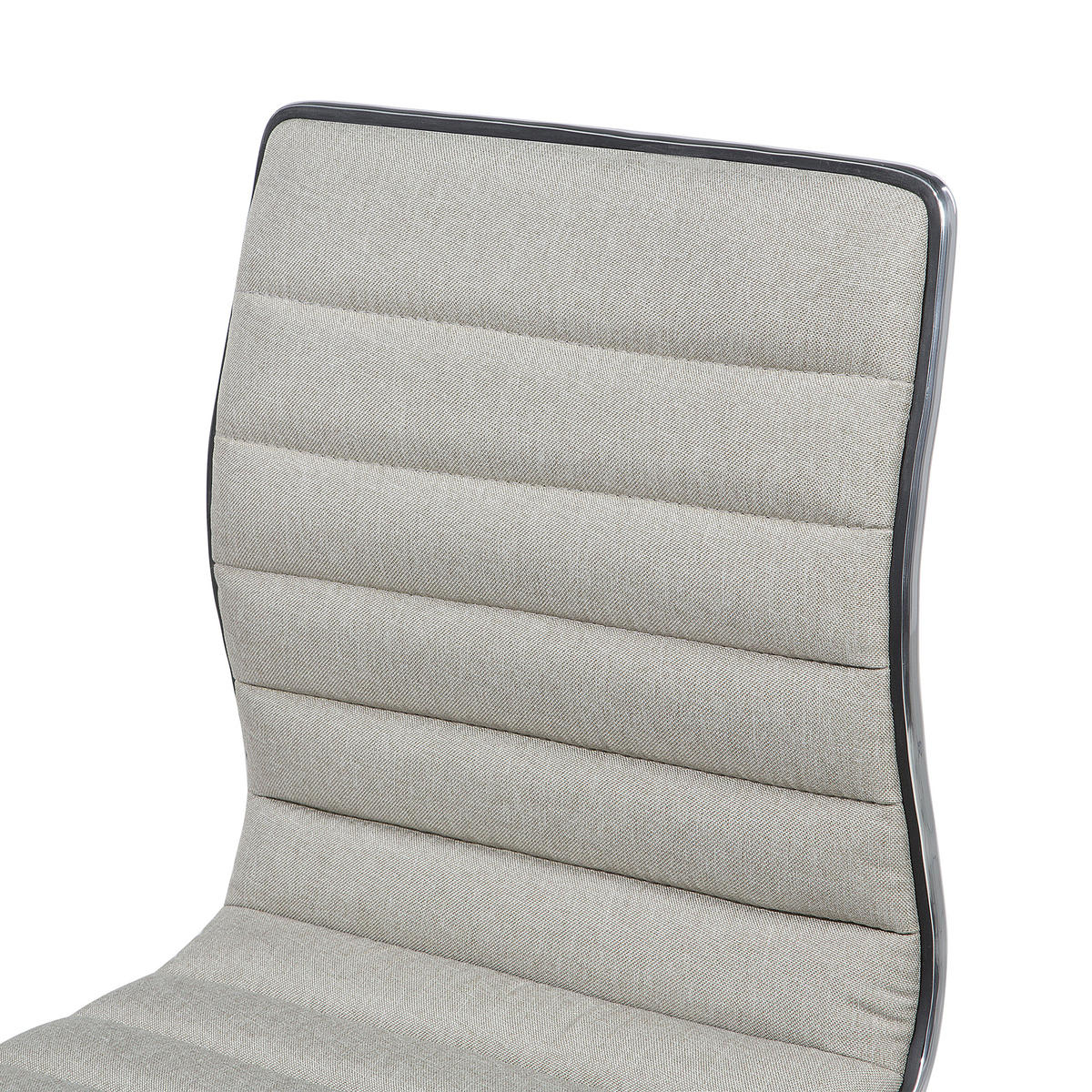 BARHOCKER 2er-Set Polsterbezug Beige Lucerne - Beige, Textil/Metall (40/116/39cm) - Beliani