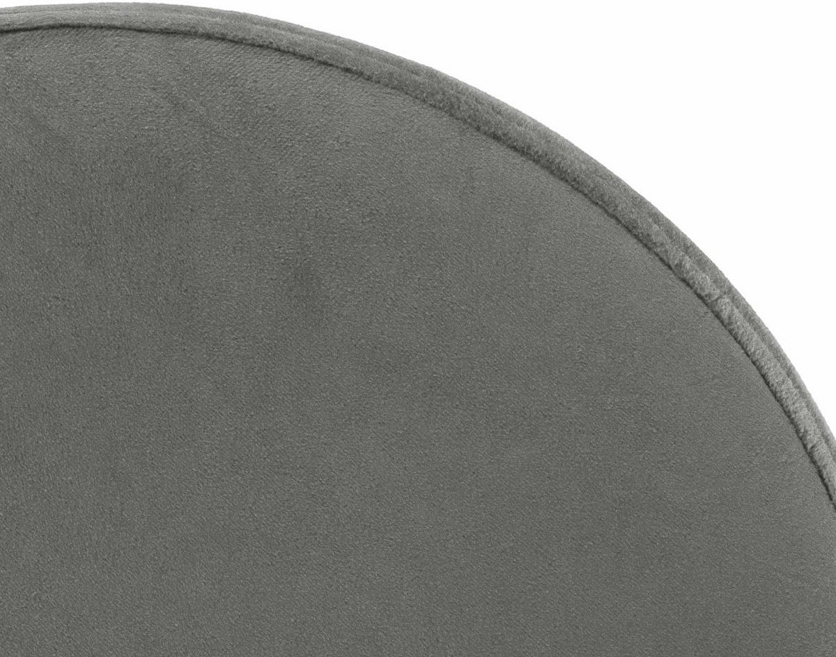BARHOCKER Pontius Samt chrom grau - Chromfarben/Grau, Textil/Metall (38.5/81/38.5cm) - TPFLiving