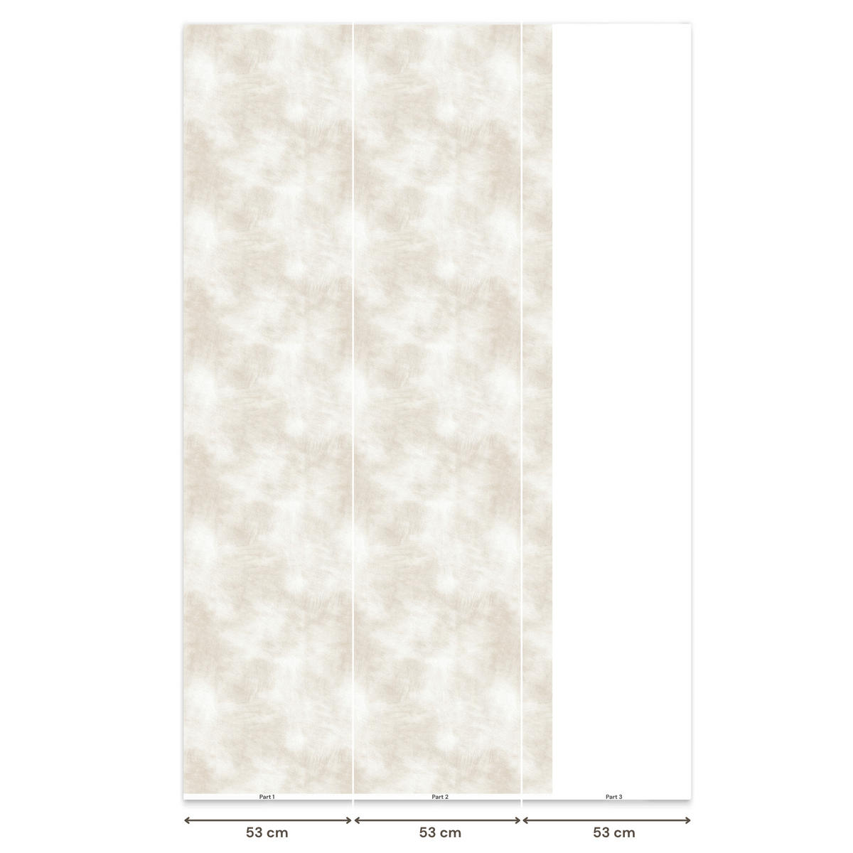 TAPETE - Dezent - Textur - Beige - 120x260 cm - Creme, Papier (120/260cm) - OnlyWow