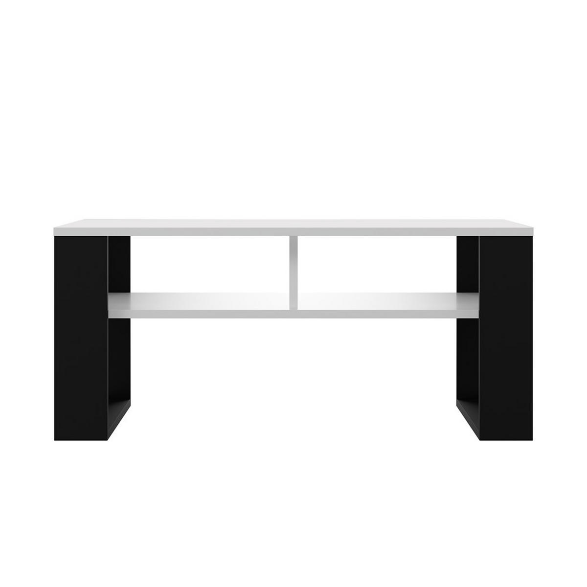 KONZOLOVÝ STOLÍK Biela, Čierna 90/50/58 - čierna/biela, kompozitné drevo (58/90/50cm) - RAUMHIRSCH FURNITURE