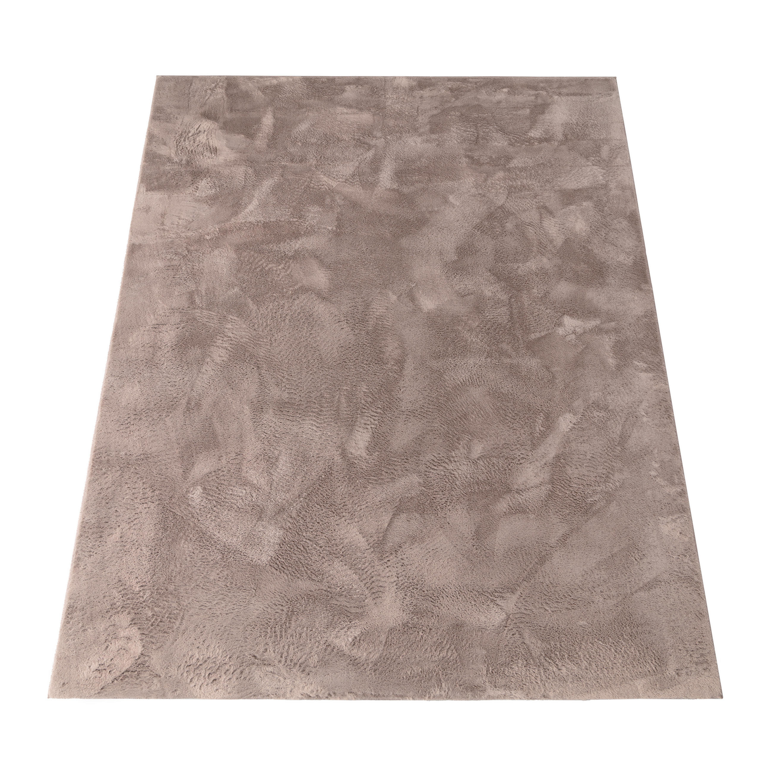 Paco Home Hochflorteppich Taupe 100x200 cm