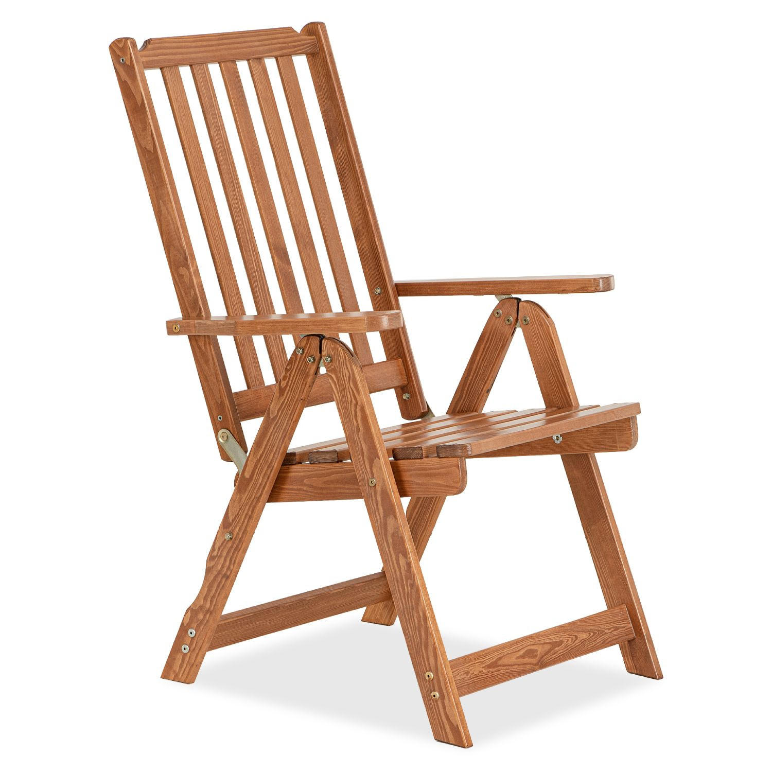 GARTENSTUHL NYCTERE aus Kiefernholz, braun - Braun, Holz (70/108/65cm) - KONSIMO®