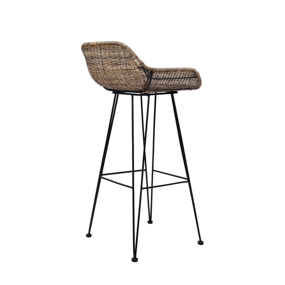 STUHL 2er-Set Rattan Braun - Braun, Holz (47.5/96/48cm) - Nordlys