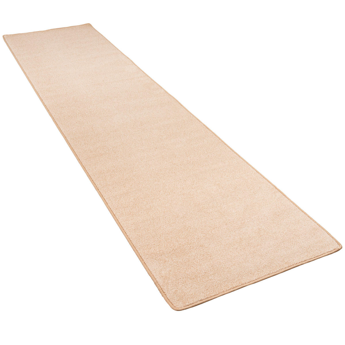 TREND VELOURS LÄUFER TEPPICH JOY - Beige, Textil (100/400cm) - Snapstyle