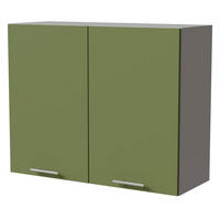 KÜCHENHÄNGESCHRANK Brerra W3/90 Grau / RAL 6025 farngrün Matt 90 / 32,5 / 72cm - Grau/Grün, Holz/Holzwerkstoff (90/72/32.5cm) - Feldmann-Wohnen