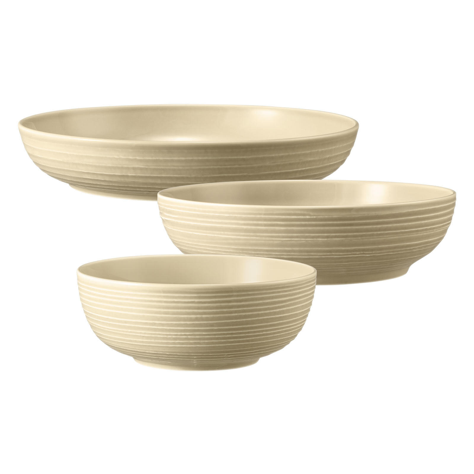 FOODBOWL SET Terra Sandbeige 3er Set - Beige, Keramik (1cm) - Seltmann Weiden