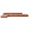 ECKSOFA modulares Sofa Kerru-L3 - 475x190x70 cm Apricot Velours - Koralle, Holzwerkstoff/Textil (475/190cm) - ALTDECOR