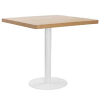 BISTROTISCH Hellbraun 80/80 Cm Mdf - Hellbraun, Holzwerkstoff (80/80/75cm) - vidaXL
