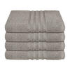 HANDTUCHSET Milano - 4-teilig - 50 x 100 cm - Hellgrau - Hellgrau, Textil (50/100cm) - SCHIESSER
