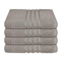 HANDTUCHSET Milano - 4-teilig - 50 x 100 cm - Hellgrau - Hellgrau, Textil (50/100cm) - SCHIESSER