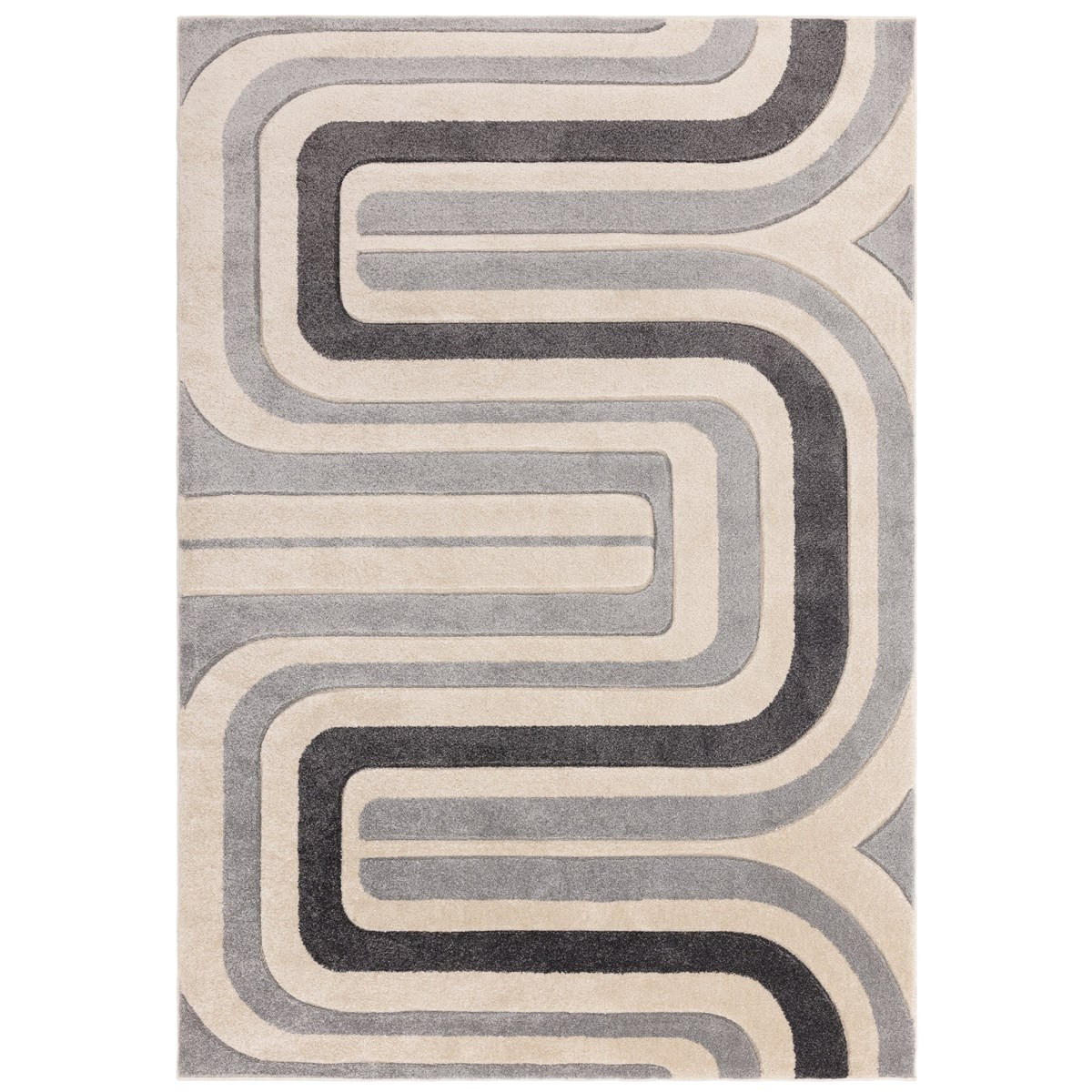 TEPPICH Moderner für Wohn- und Schlafzimmer LINY Grau 120 x 170 cm - Grau, Textil (120/170cm) - Novatrend