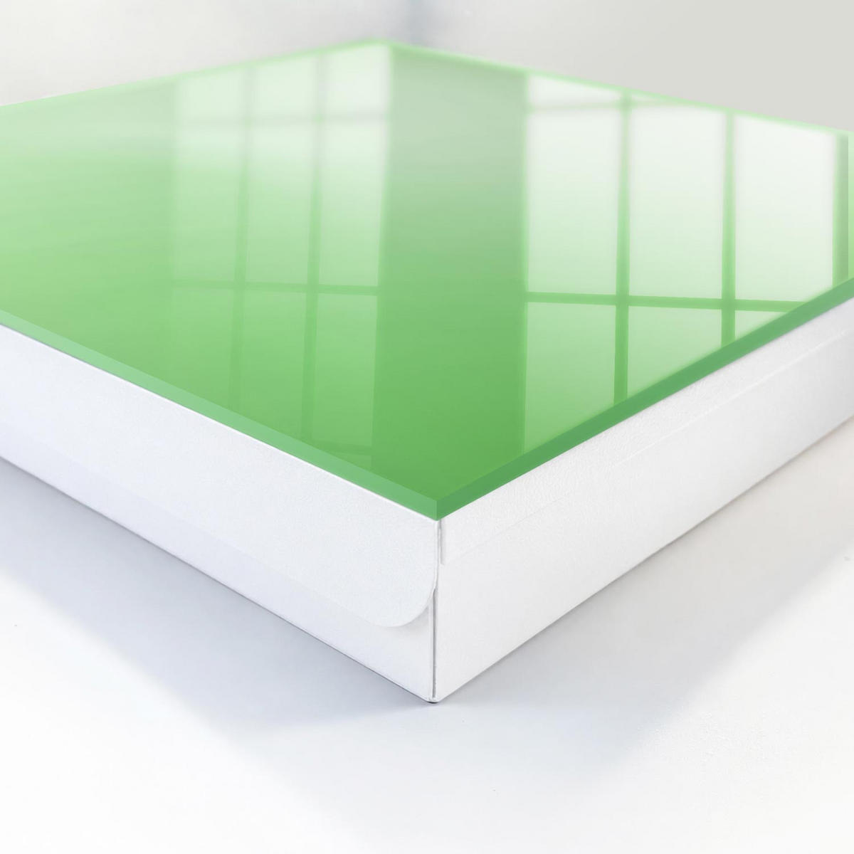 SCHLÜSSELBOX Weiß 30x30 cm – Türöffnung nach rechts - Grüne Harmonie - Grün, Metall (30/30/5cm) - TULUP