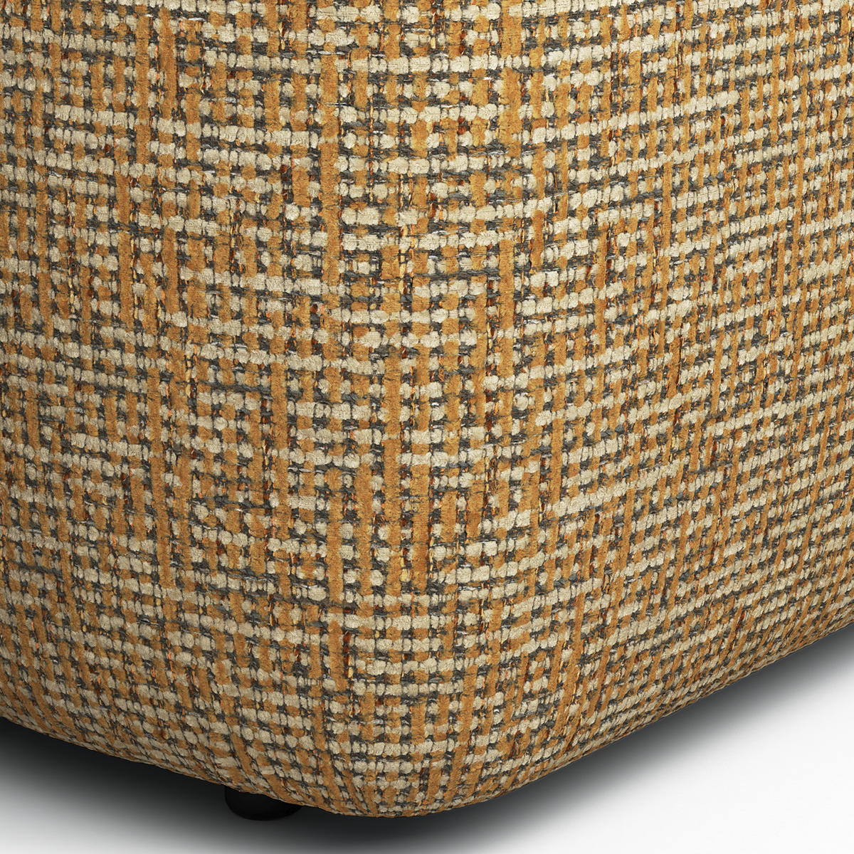 POLSTERHOCKER - Schwarz/Honig, Kunststoff/Textil (81/38/100cm) - home24