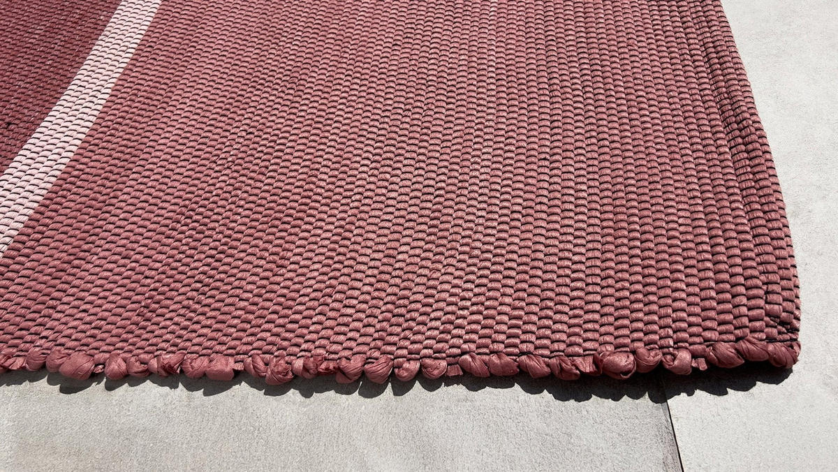 TEPPICH aus recycelten Fasern handgewebt rosa - Pink, Naturmaterialien (160/230cm) - AFK Living