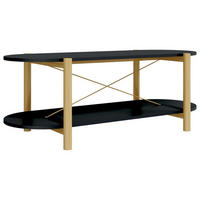 COUCHTISCH Schwarz 110x48x40 cm Holzwerkstoff - Schwarz, Holzwerkstoff (110/48/40cm) - furnicato