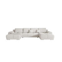 ECKSOFA BEGA U Links TENDER WAY 01 mit Schlaffunktion - Beige, Textil (372/87/185cm) - Bedante