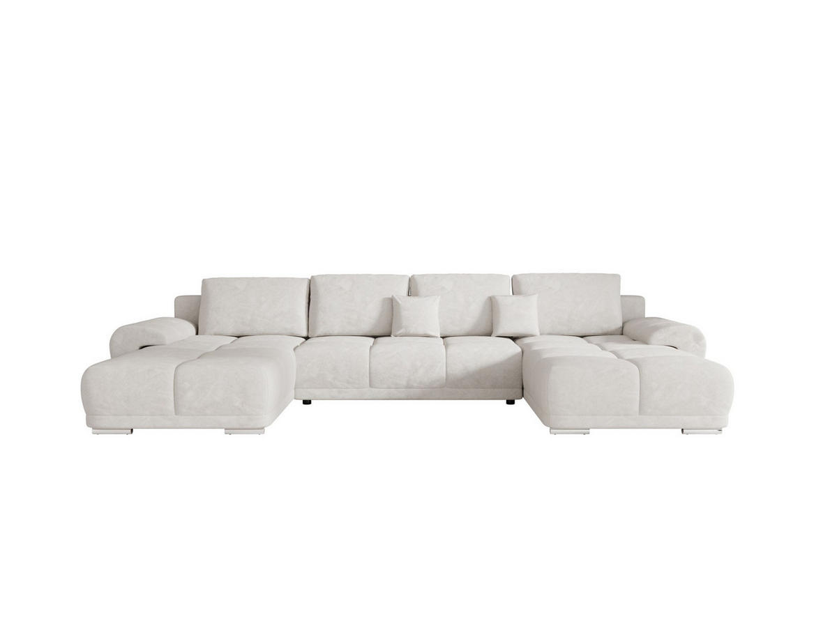 ECKSOFA BEGA U Links TENDER WAY 01 mit Schlaffunktion - Beige, Textil (372/87/185cm) - Bedante