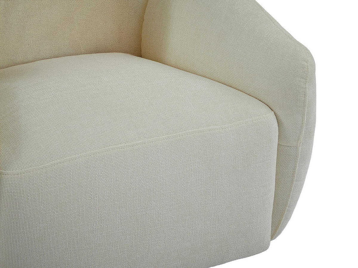 SESSEL mit gerader Rückenlehne - 1 Person - Stoff - Elfenbeinfarben - - Weiß, Textil (93/73/89cm) - Vente-Unique