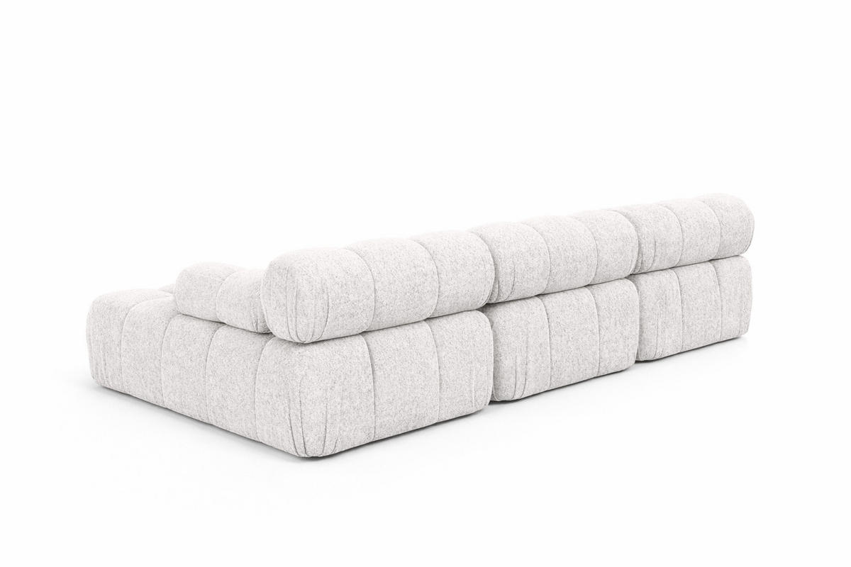 ECKSOFA U-Form, Stoff Bouclé Abriamo, Ecru, Selia U - Ecru, Holz (285/70/160cm) - Kaiser Möbel