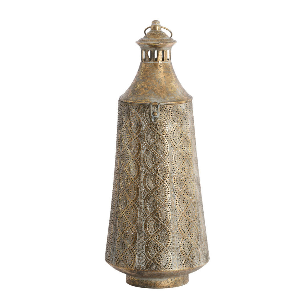 WINDLICHT Sanya Braun 21/21/45 cm - Braun, Metall (21/45/21cm) - Light & Living