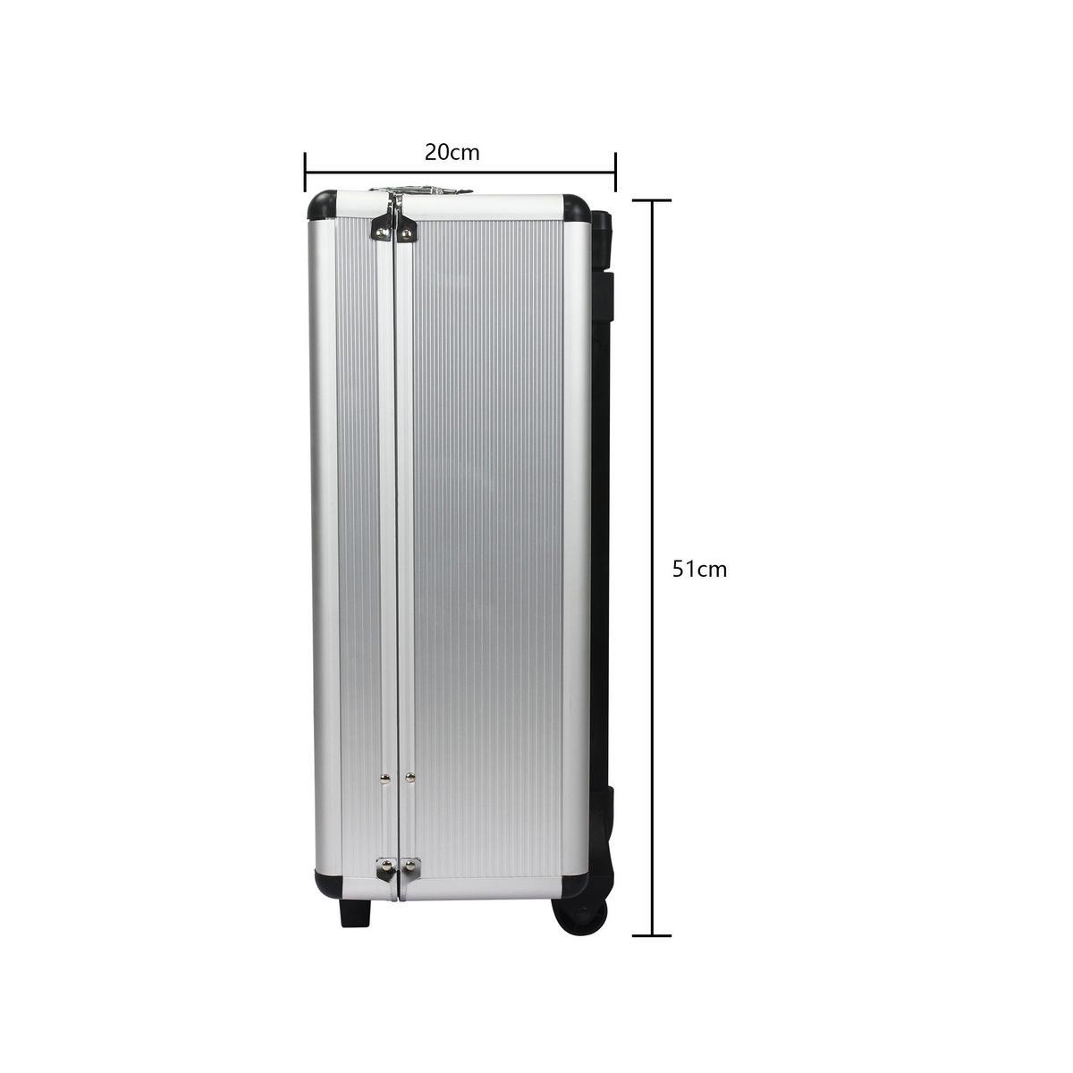 WERKZEUGSET 899 TEILE, rollender Wagen mit 4 Schubladen, Silber - Silberfarben, Kunststoff (20/51/36.5cm) - Novahome