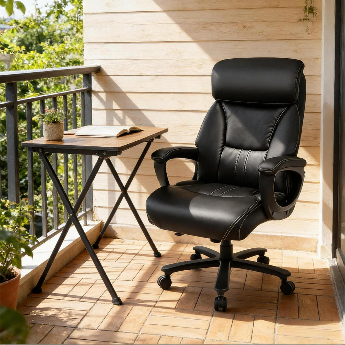 BÜROSTUHL ergonomisch höhenverstellbar 86 x 72 x 127 cm Schwarz - Schwarz, Metall (72/127/86cm) - Meubliv