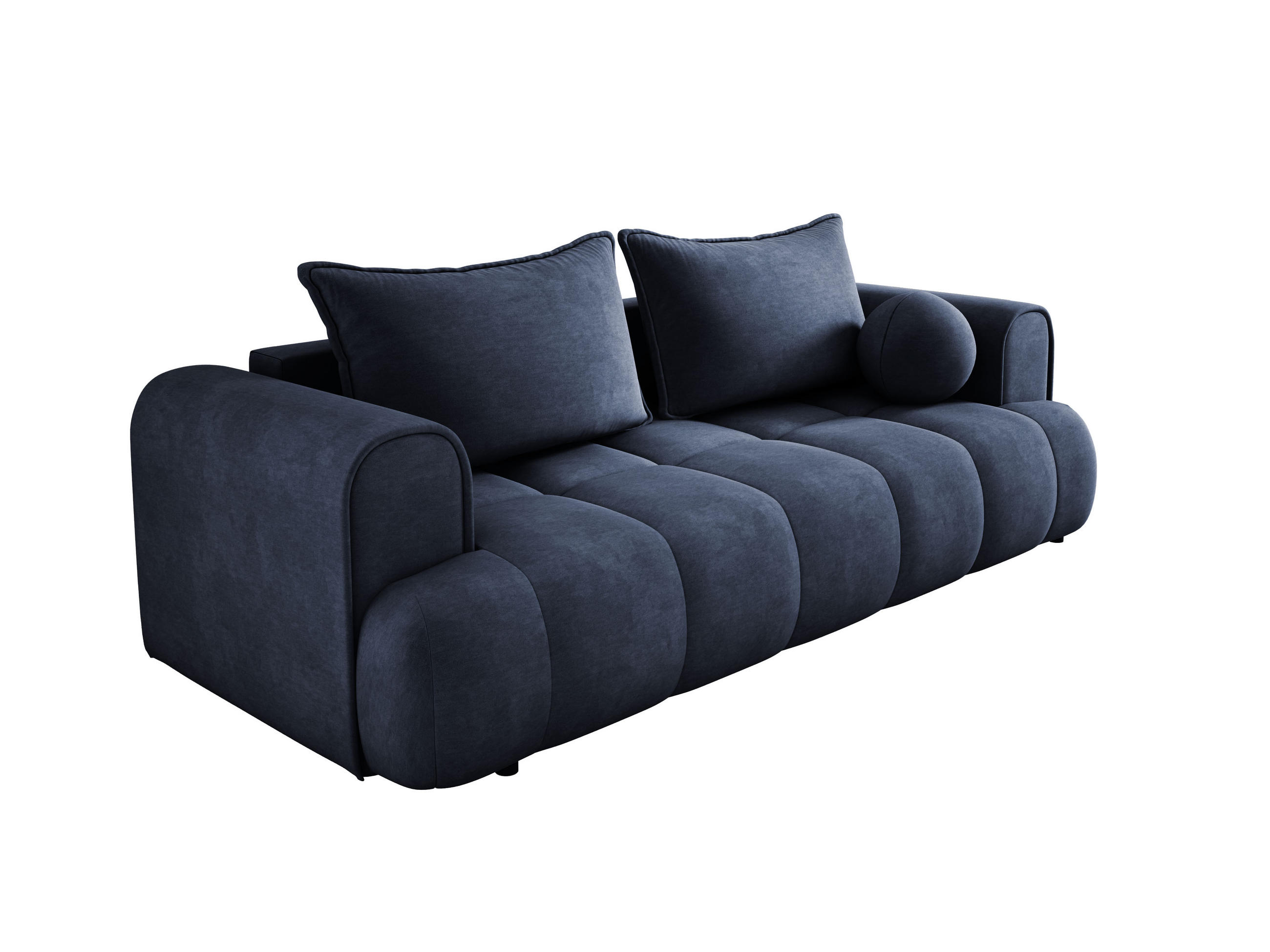 SOFA COCO SCHLAFSOFA mit Bettfunktion, CLOUD Stoffbezug, 2-Sitzer, freistehend, Größe: 250x105x90 cm, Dunkelblau - Dunkelblau, Holz/Textil (250/90/105cm) - DomoHome