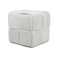 POUF Wiki hellgrau 43/43/43 cm Textil - Hellgrau, Textil (43/43/43cm) - Mondex