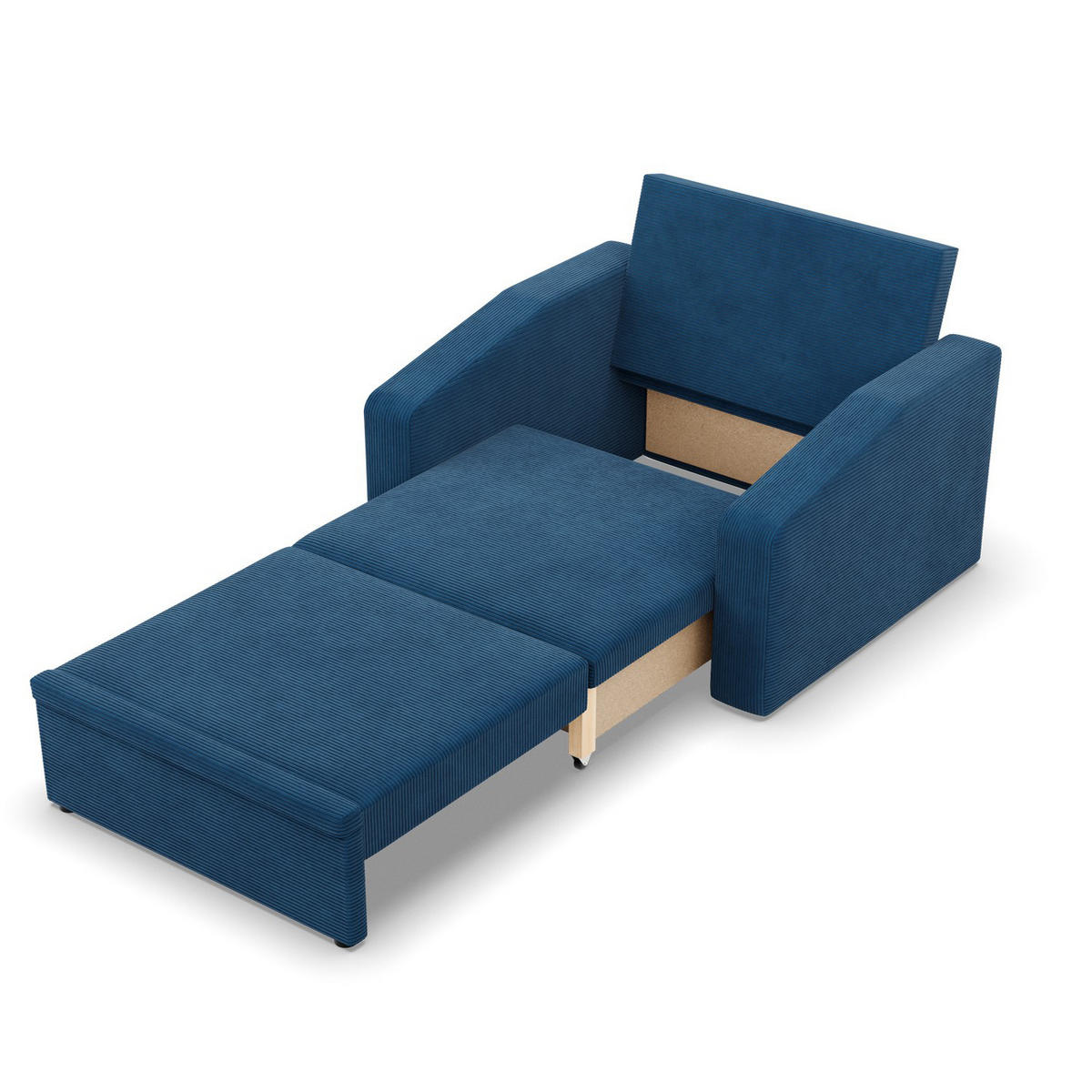 LOUNGESESSEL ORBIT, 90 CM, Cord - Dunkelblau - Dunkelblau, Textil (118/80/87cm)