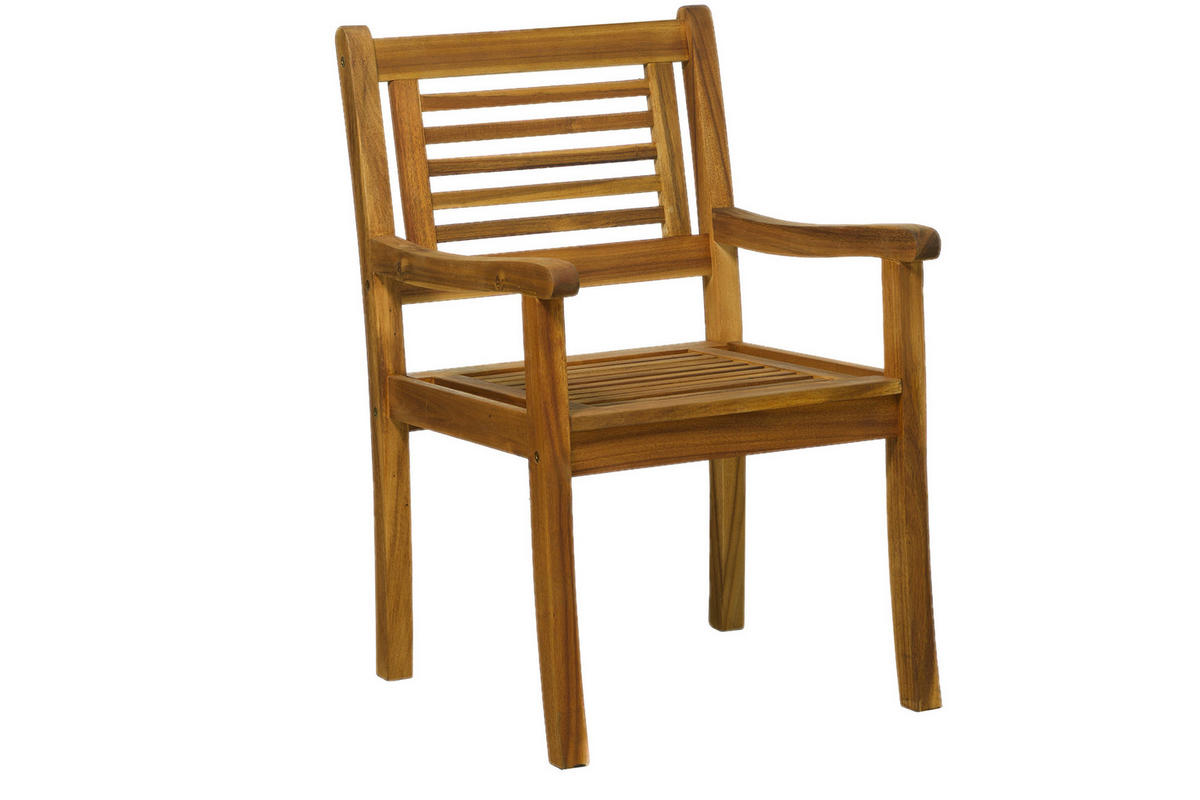 SITZGRUPPE Akana mit 2 Stühlen, 1 Bank und 1 Tisch - 135x80 cm - Akazienholz geölt - Naturfarben, Holz - TPFGarden