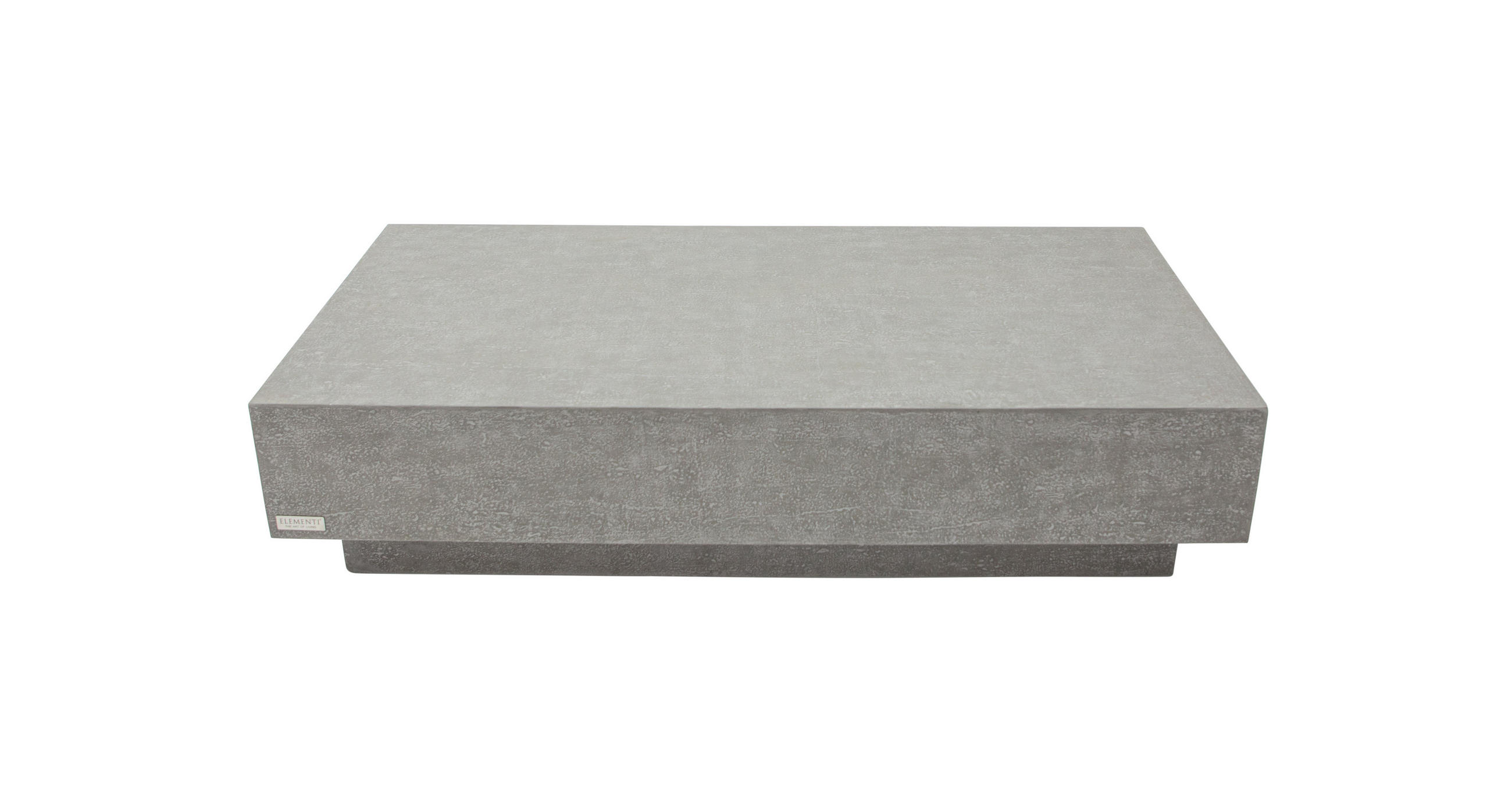 COUCHTISCH TEVERE aus GF-Beton Rechteck, Wetterbeständig, 153x77x36 cm - Grau, Naturmaterialien (153/77/36cm) - Elementi