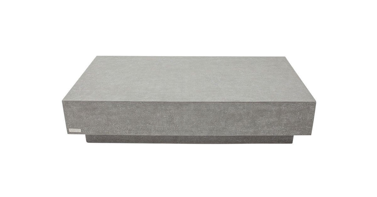 COUCHTISCH TEVERE aus GF-Beton Rechteck, Wetterbeständig, 153x77x36 cm - Grau, Naturmaterialien (153/77/36cm) - Elementi