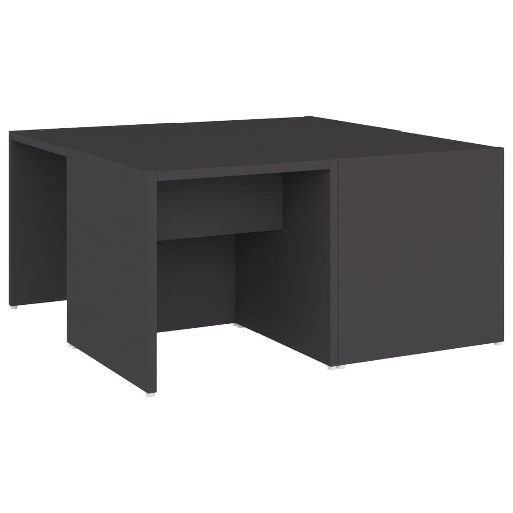 COUCHTISCHE 4 Stk. Grau 33x33x33 cm Holzwerkstoff - Grau, Holzwerkstoff (66/66/33cm) - furnicato