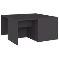 COUCHTISCHE 4 Stk. Grau 33x33x33 cm Holzwerkstoff - Grau, Holzwerkstoff (66/66/33cm) - furnicato