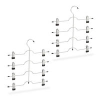 2XVEČNAMENSKI kljuka - srebrne barve, kovina/umetna masa (34/39/2cm) - Relaxdays