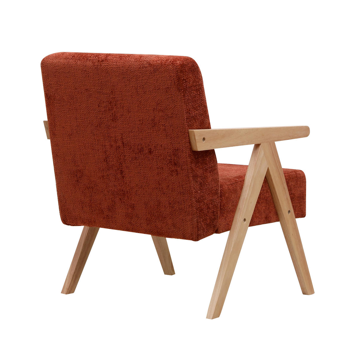 SESSEL Holz Terrakotta - Rot, Holz (64/80/60cm) - Nordlys
