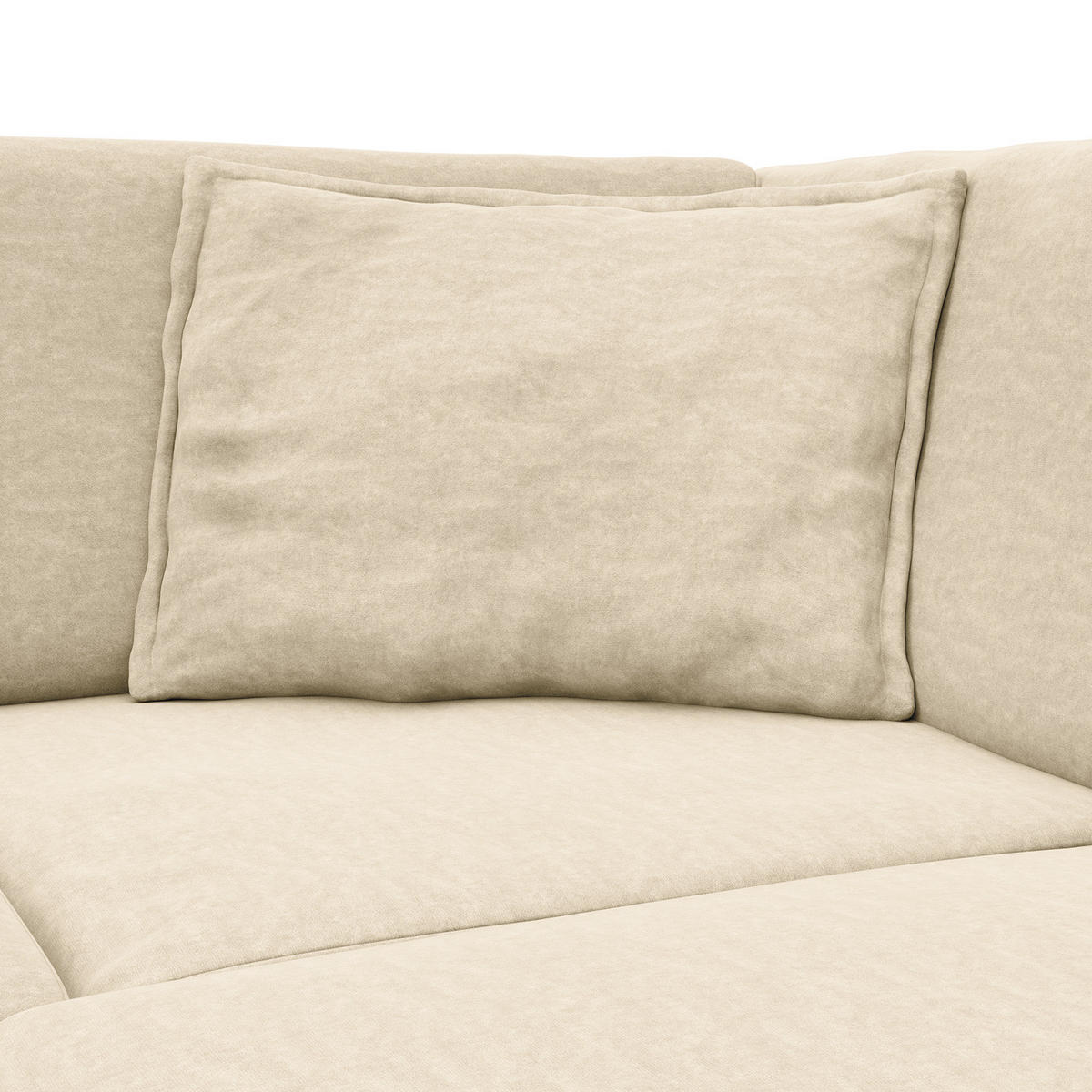 ECKSOFA mit Ottomane - Schwarz/Weiß, Kunststoff/Textil (328/272cm) - home24