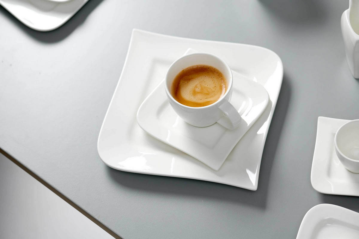ESPRESSOTASSEN MIT UNTERTASSEN Melodie weiß 80 ml 6er Set - Weiß, Keramik (0.08L) - Ritzenhoff Breker