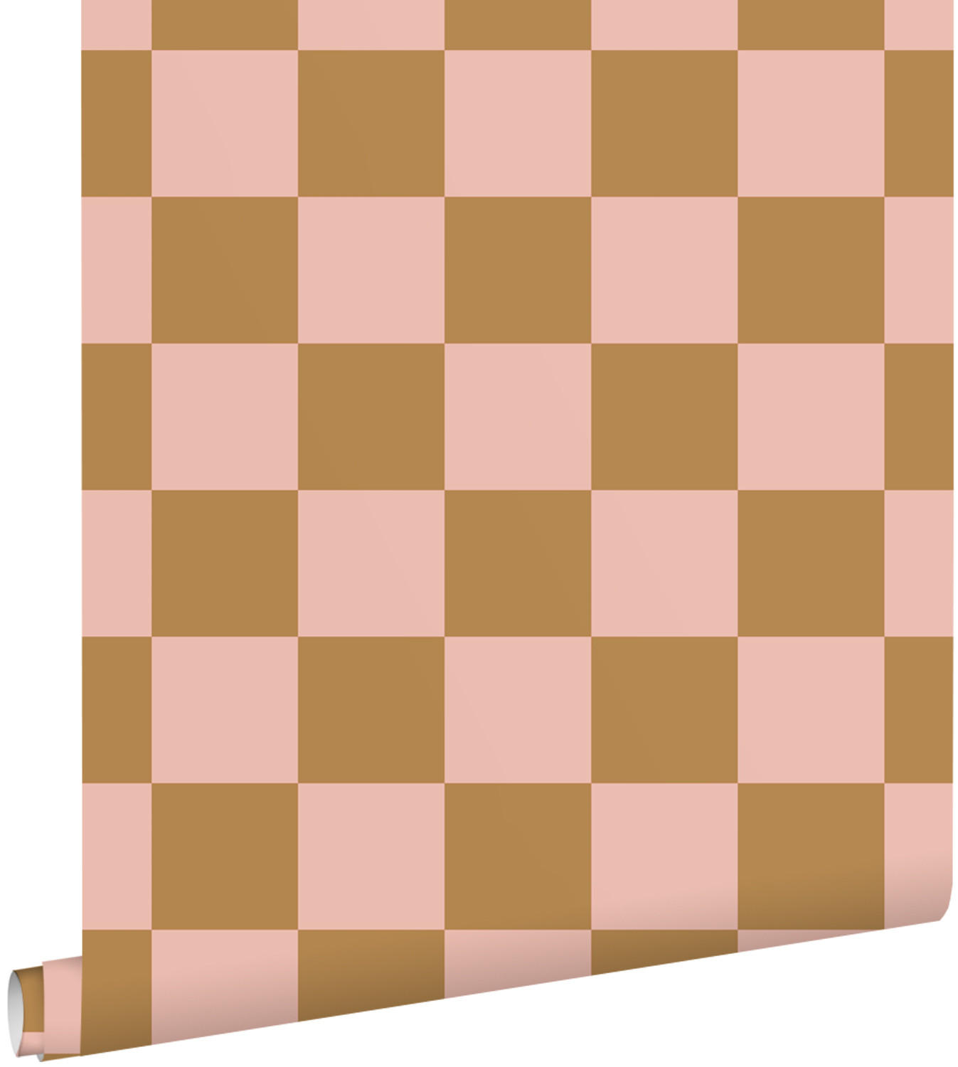 TAPETE Karomuster 53 cm x 10.05 m - Pink, Papier (53/1000cm) - ESTAhome