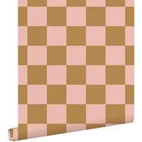 TAPETE Karomuster 53 cm x 10.05 m - Pink, Papier (53/1000cm) - ESTAhome