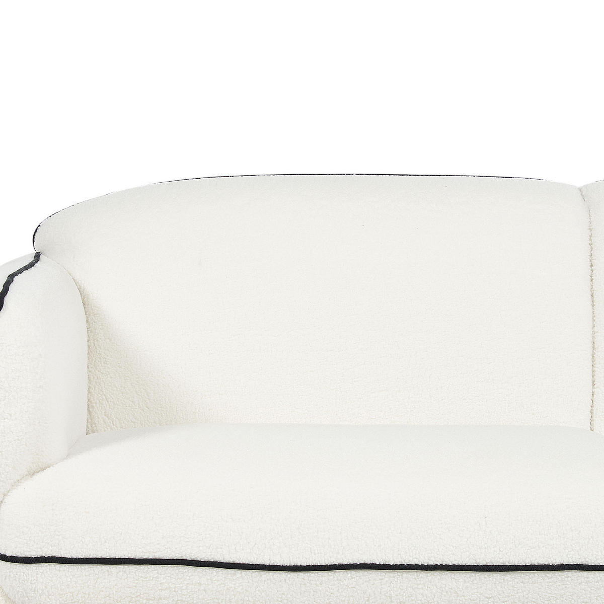 3-SITZER-SOFA Bouclé weiß/schwarz Tonsberg - Schwarz/Weiß, Textil (198/78/85cm) - Beliani