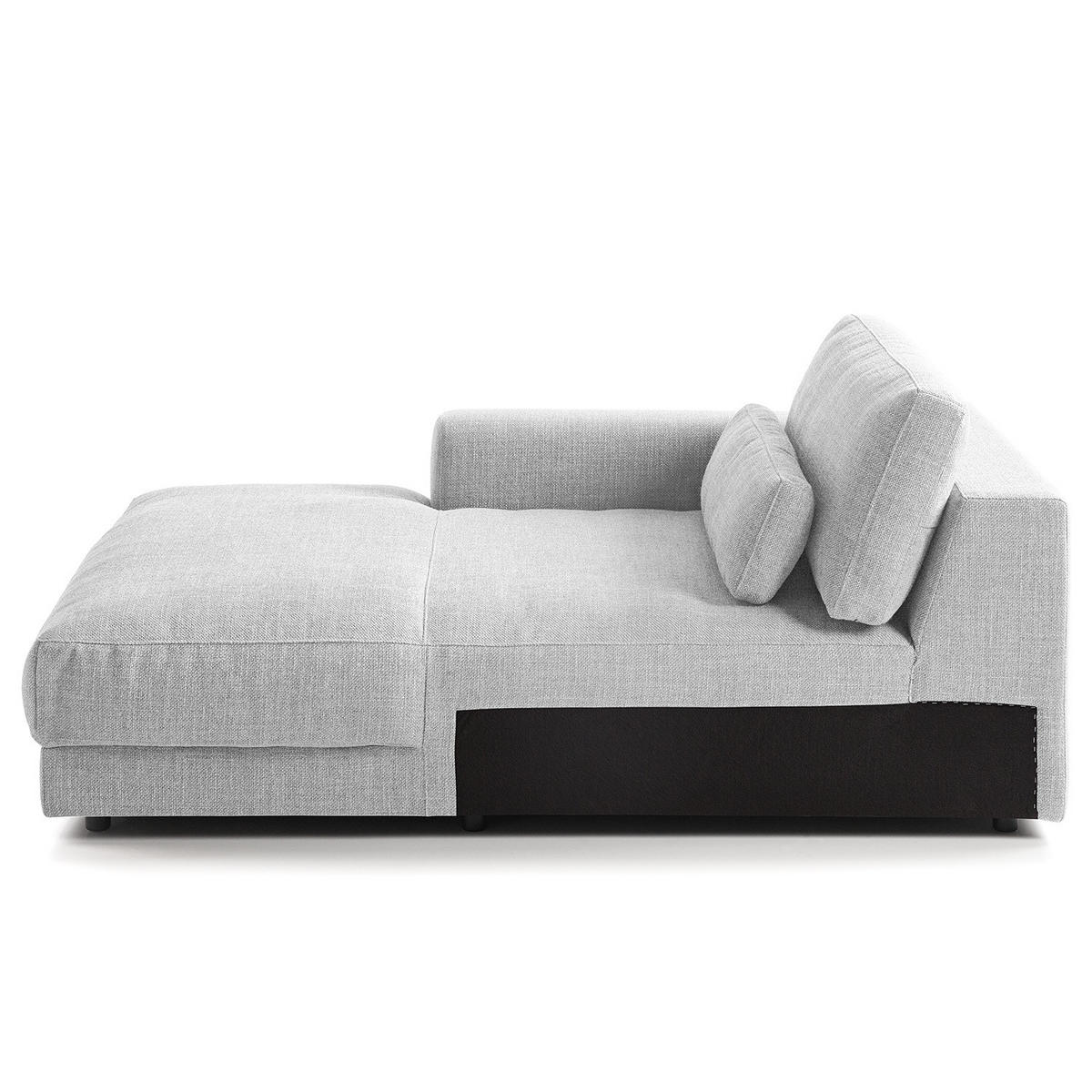 MODULLONGCHAIR - Hellgrau, Textil (126/80/182cm) - home24